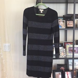Striped sweater dress
